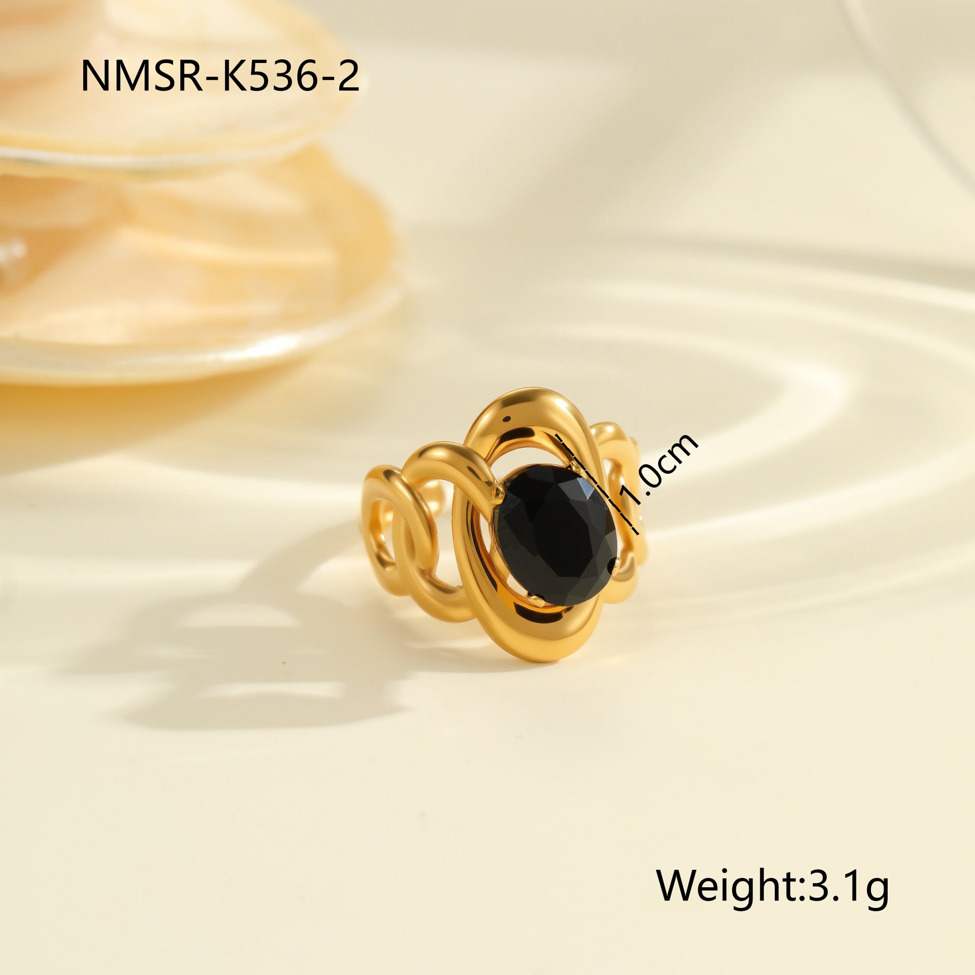 Wholesale light luxury ring that does not fade open ring